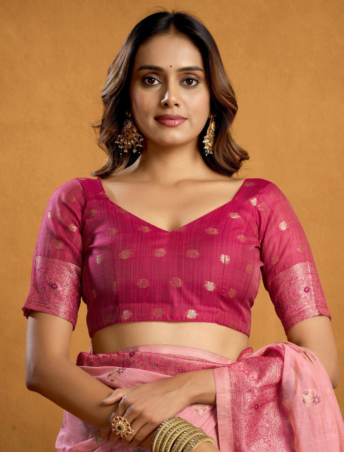 Roseberry Spun Cotton Party Wear Designer Saree For Women