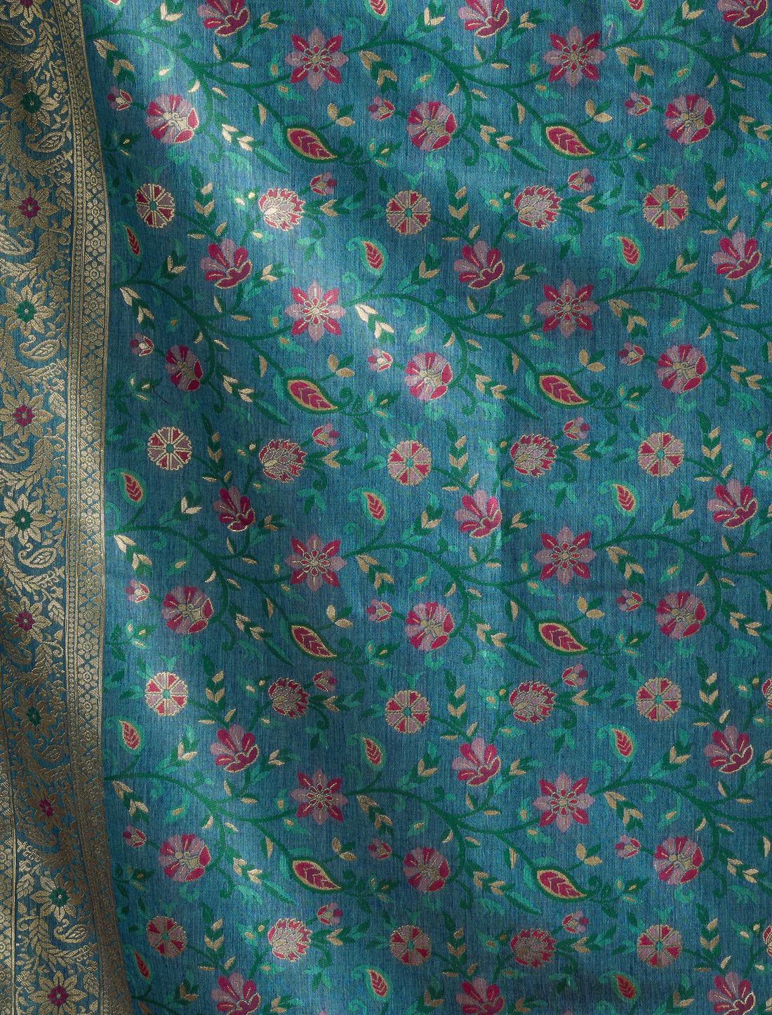 Light Green Designer Party Wear Cotton Saree With Zari Rich Pallu