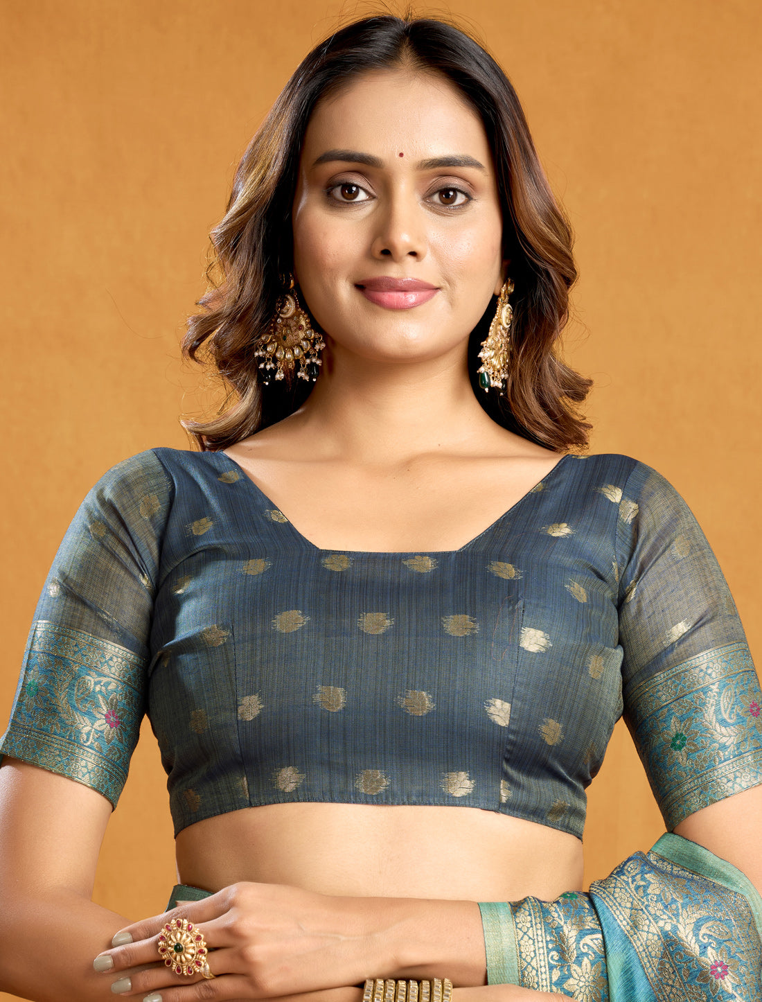 Light Green Designer Party Wear Cotton Saree With Zari Rich Pallu