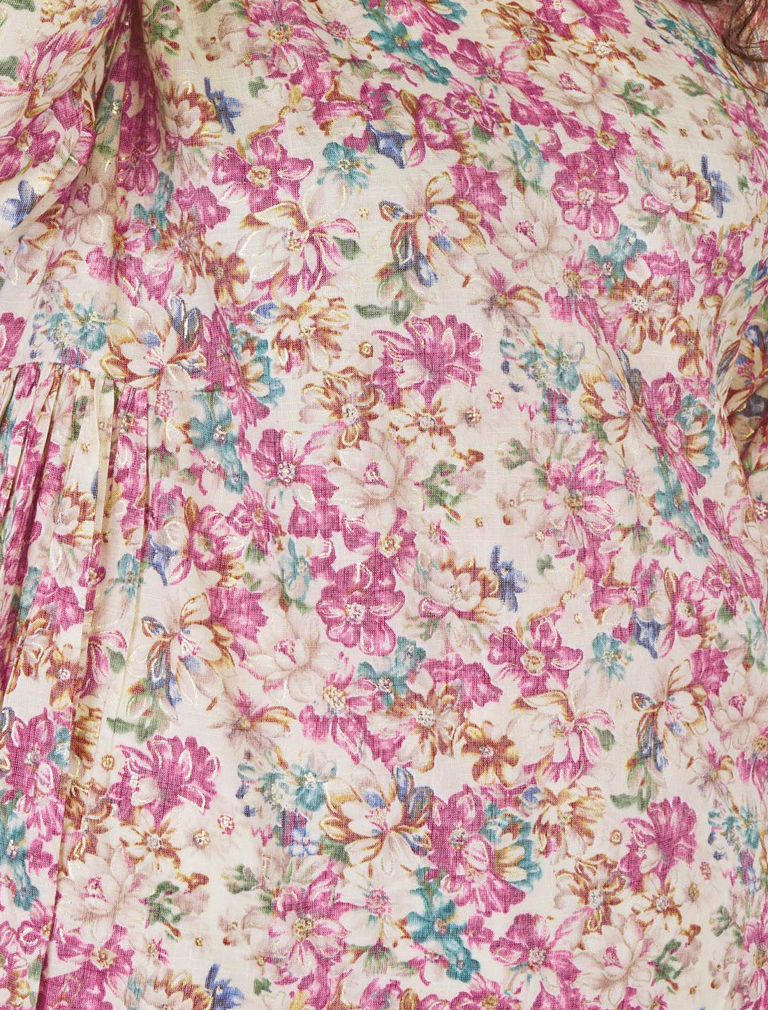 White & Pink Rayon Slub Ethnic Featuring Meticulously Full-Stitched Kurti