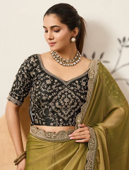 NC Moss Party Wear Saree for Women