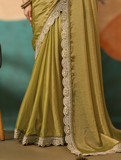 NC Moss Party Wear Saree for Women