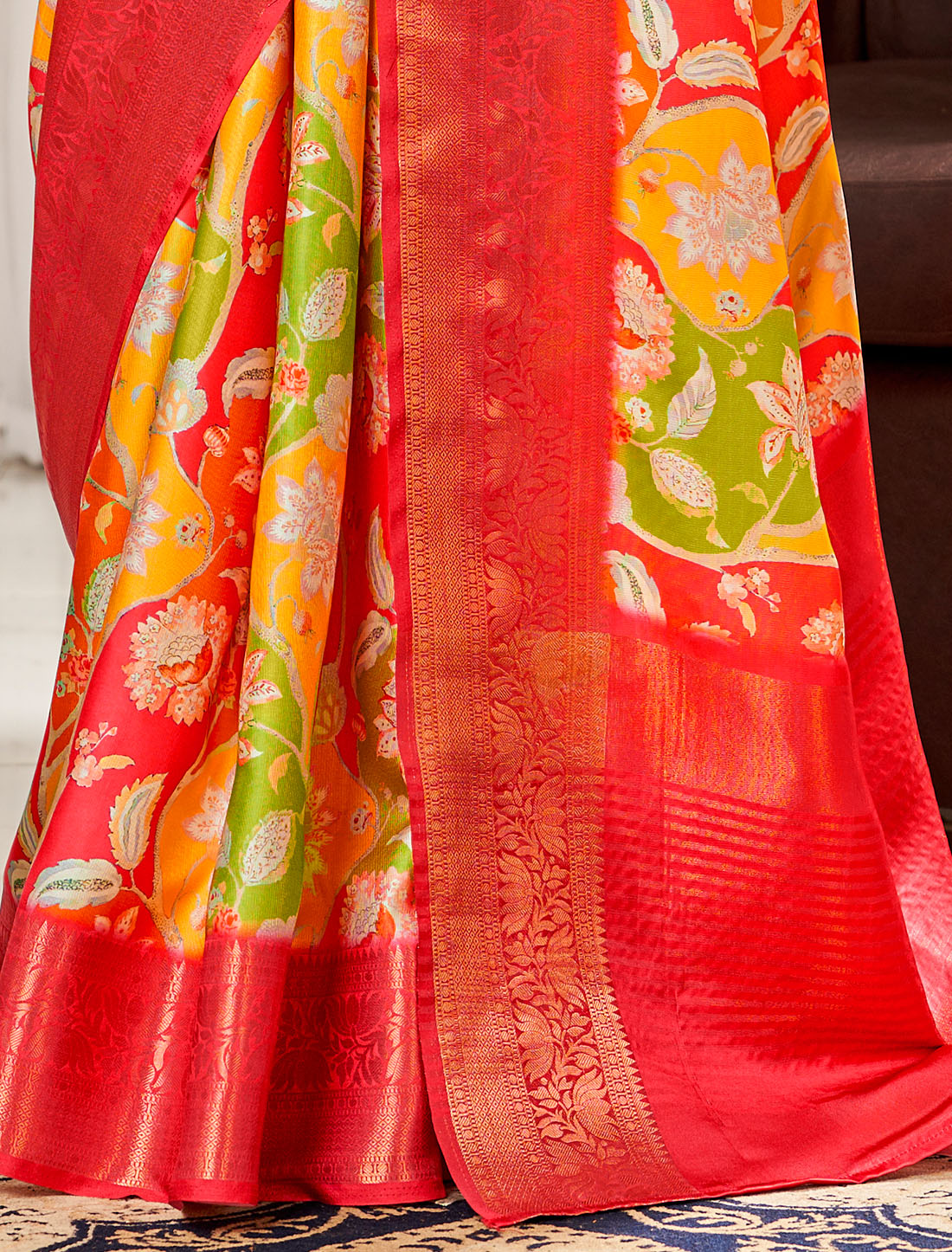 Stunning Partywear Saree for Women - Pure Satin Elegance