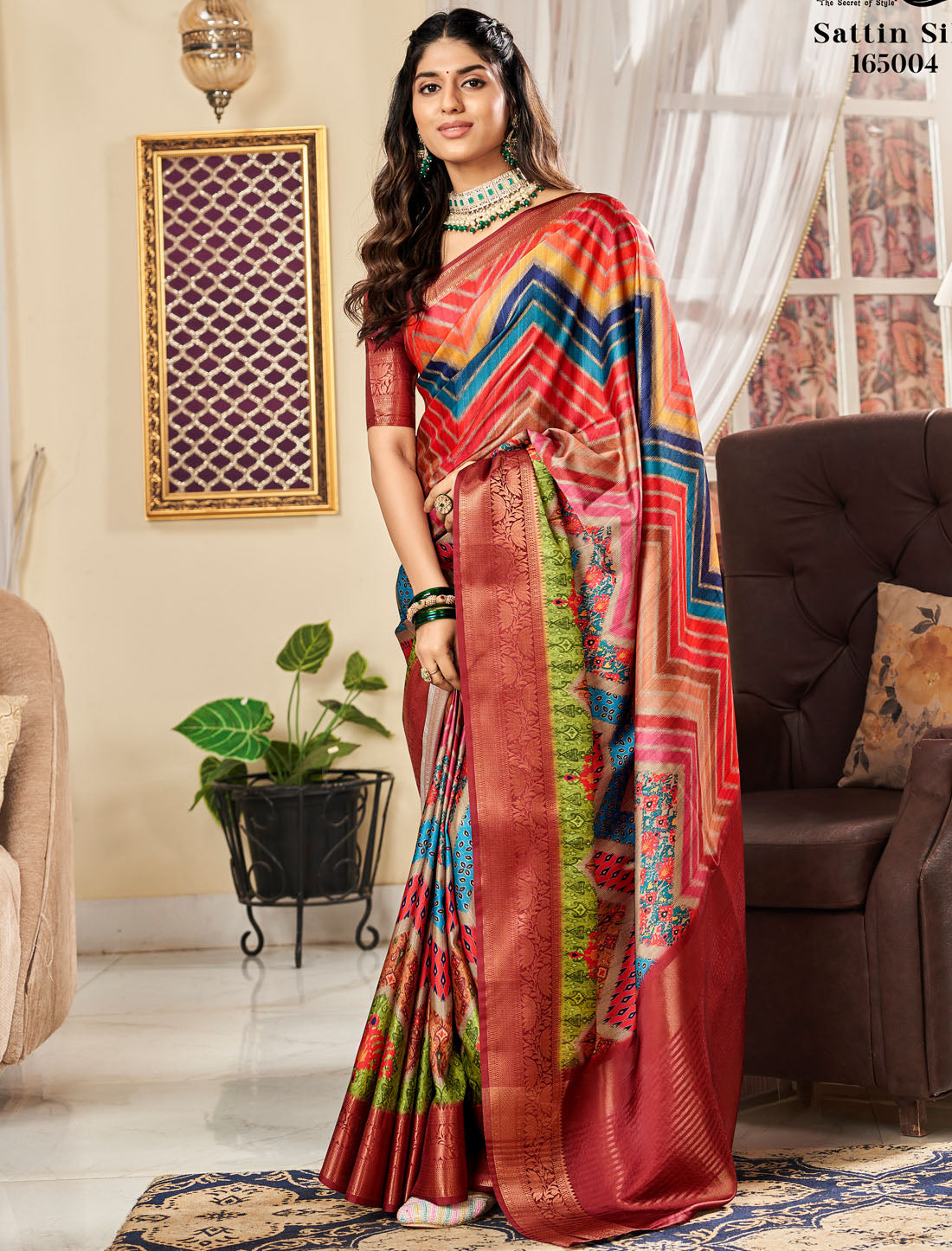 BeFashionate's Pure Satin Designer Saree: Fancy Concept