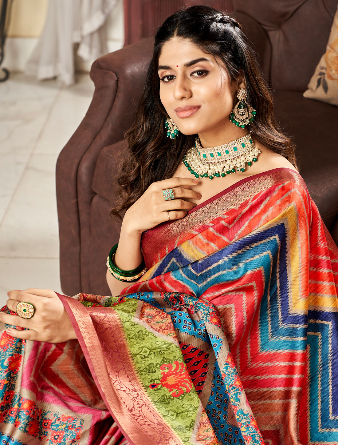 BeFashionate's Pure Satin Designer Saree: Fancy Concept