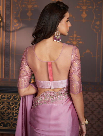 Satin Partten Silk With Bnaglori Silk Ethnic Collection Saree