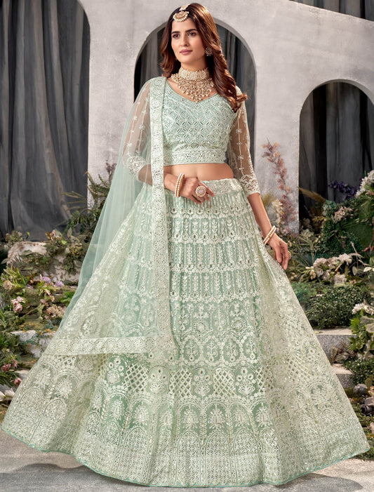 Style With Net Fabric Free Size Ethnic Wear Lehenga Choli With Dupatta