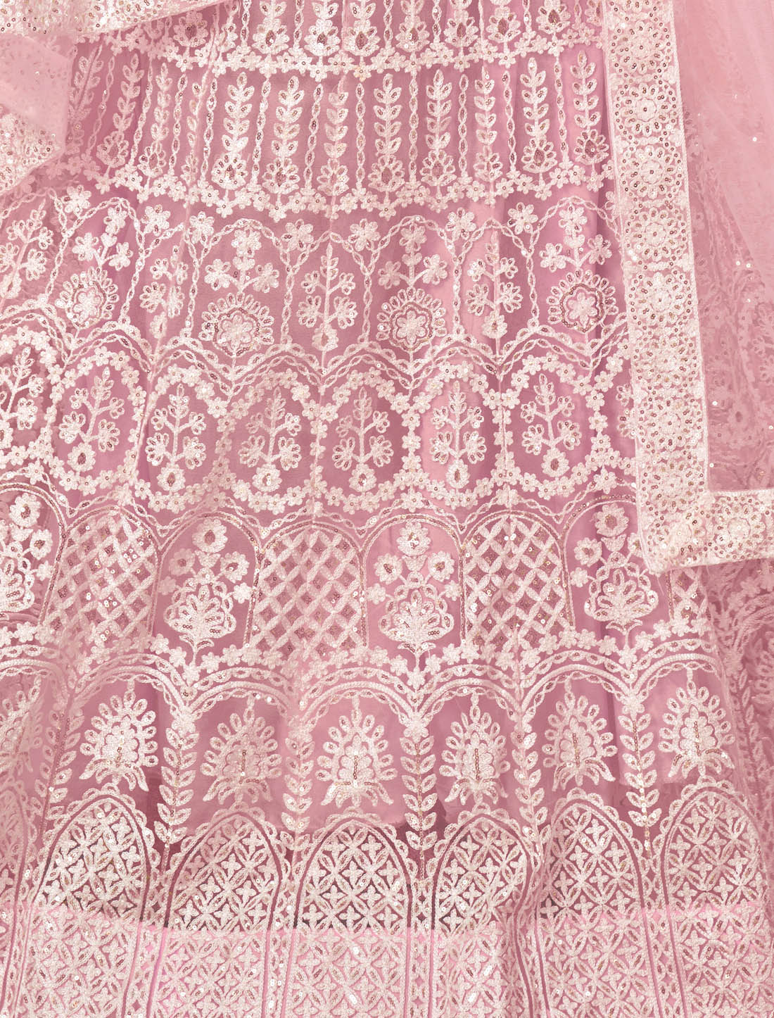 Wear Beautifull Net Fabric Free Size Ethnic Lehenga Choli With Dupatta