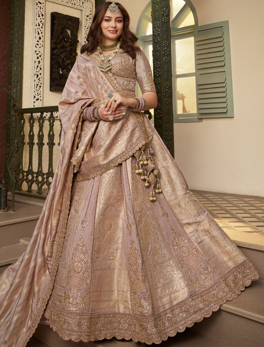 Banasari Silk With Hevay Embroidery Sequince Work Ethnic Lehenga Choli