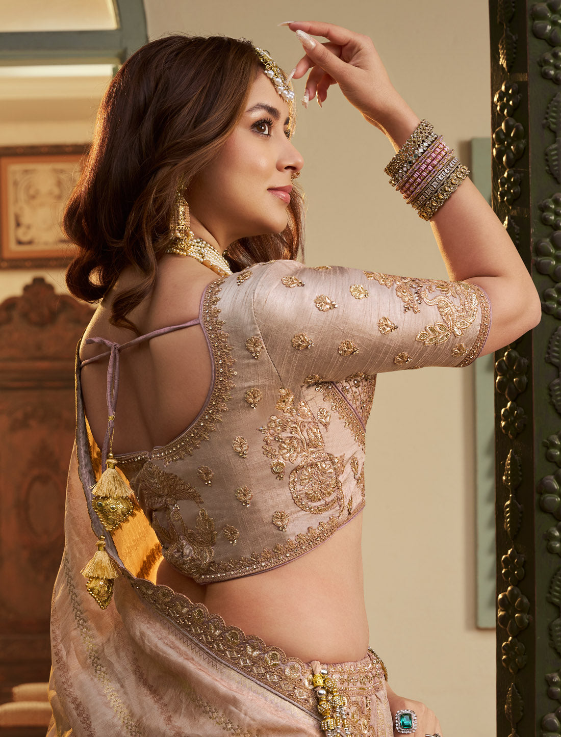 Banasari Silk With Hevay Embroidery Sequince Work Ethnic Lehenga Choli