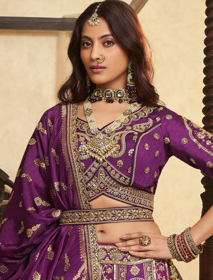 Banasari Silk With Hevay Embroidery Sequince Work Ethnic Lehenga Choli