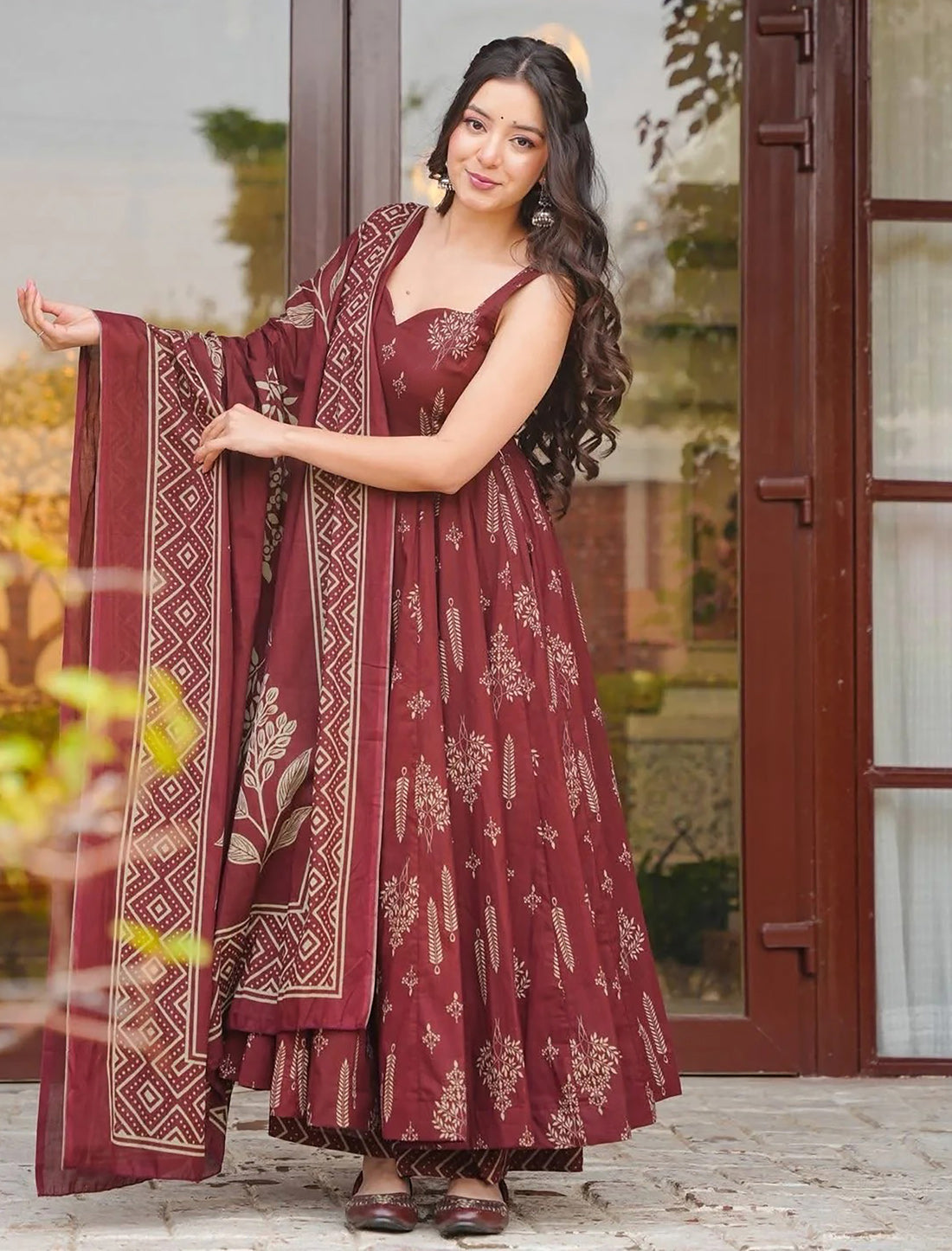 Maroon Muslin Heavy Digital Printed Kurta Set