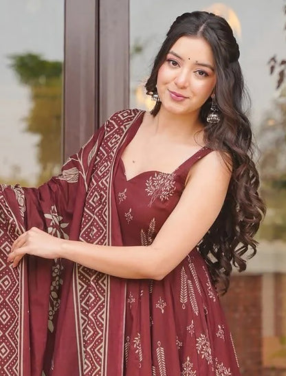 Maroon Muslin Heavy Digital Printed Kurta Set