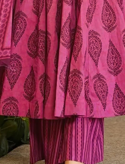 Wine Muslin Heavy Digital Printed Kurta Set