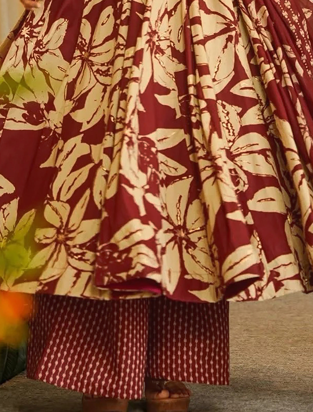 Brown Muslin Women Heavy Digital Print Kurta Sets
