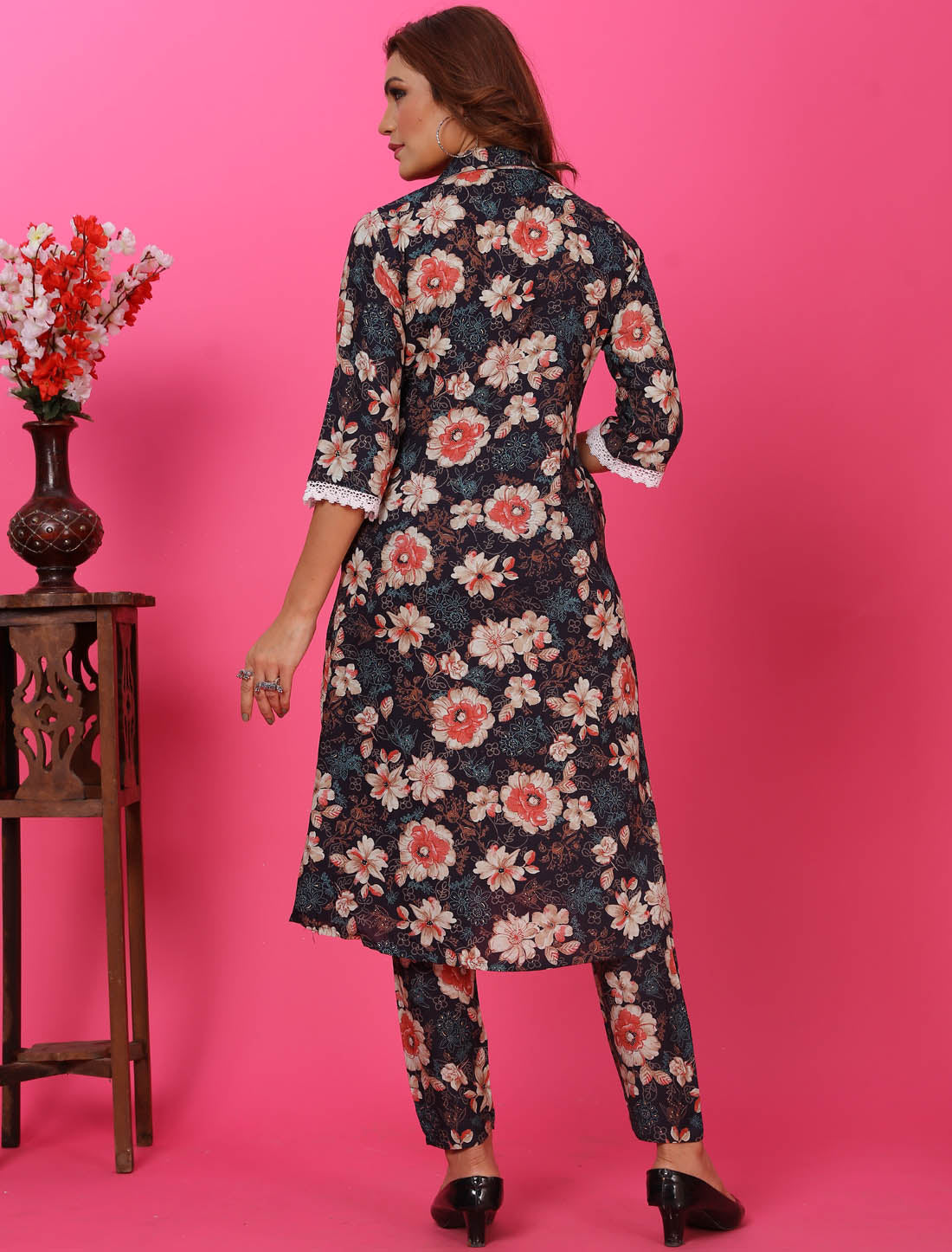 Luxurious Women Premium Rayon Floral Print Co-ord Sets with Pockets