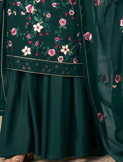 Multi Georgette Designer Ethnic Elegance Women Salwar Kameez