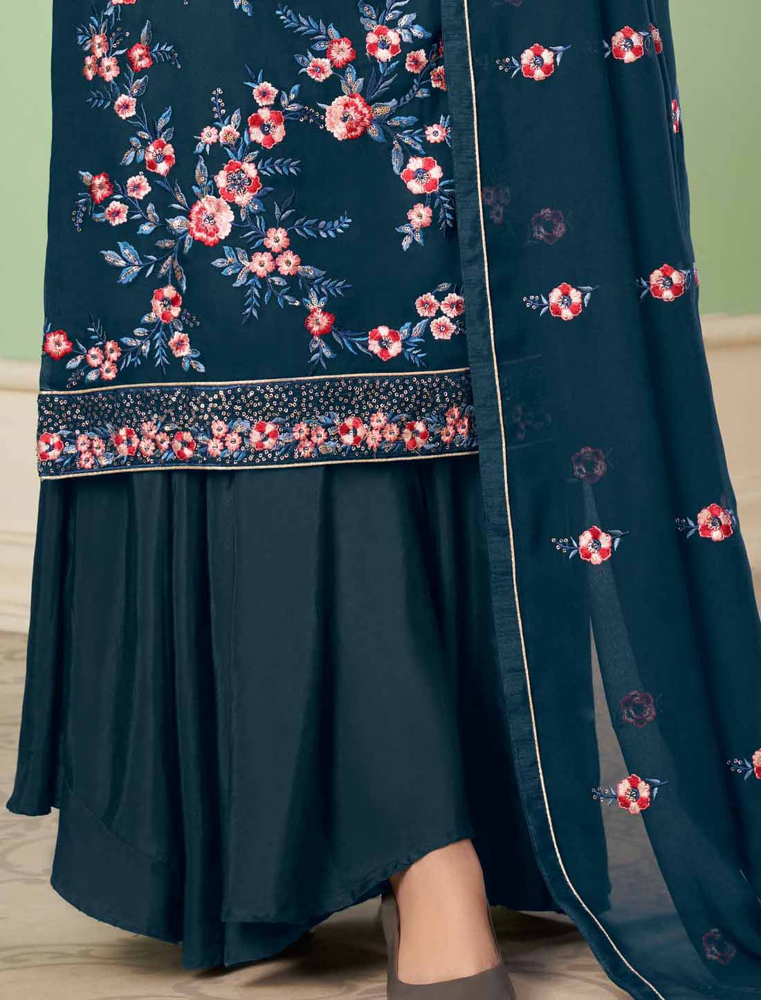 Get Ready With Georgette Embroidery Designer Ethnic Salwar Kameez