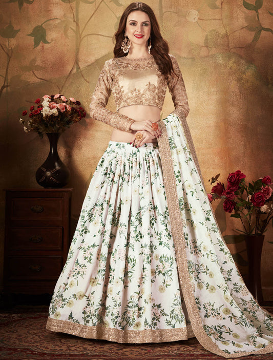 Elegant Organza Ethnic Dori, Zari & Sequins Women Lehenga Choli With Digital Print