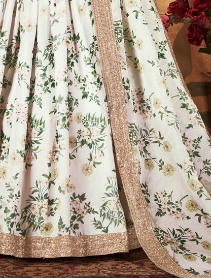 Elegant Organza Ethnic Dori, Zari & Sequins Women Lehenga Choli With Digital Print