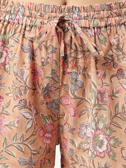 Divena Floral Printed Pure Cotton Short Night suit