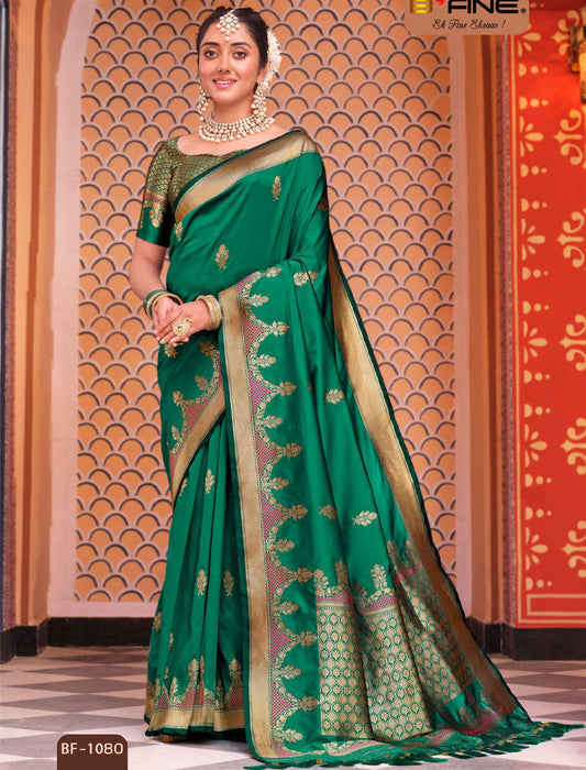 Chinon Saree with Dupion Silk Blouse With Zari & Resham Embroidery Saree For Women